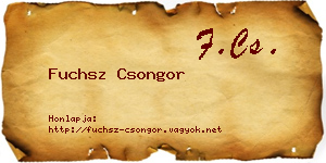 Fuchsz Csongor névjegykártya